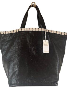 Urban Expressions Maeve 2 pc Large Vegan Leather Tote — Black NWT